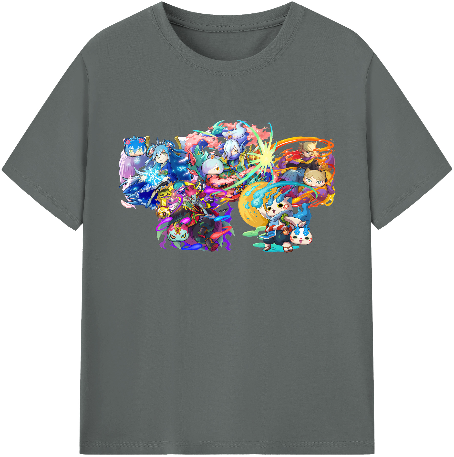 （画像用） 妖怪ウォッチ Yo-kai Watch 綿100％ メンズ半袖Tシャツ｜肌触りやわらか＆通気性